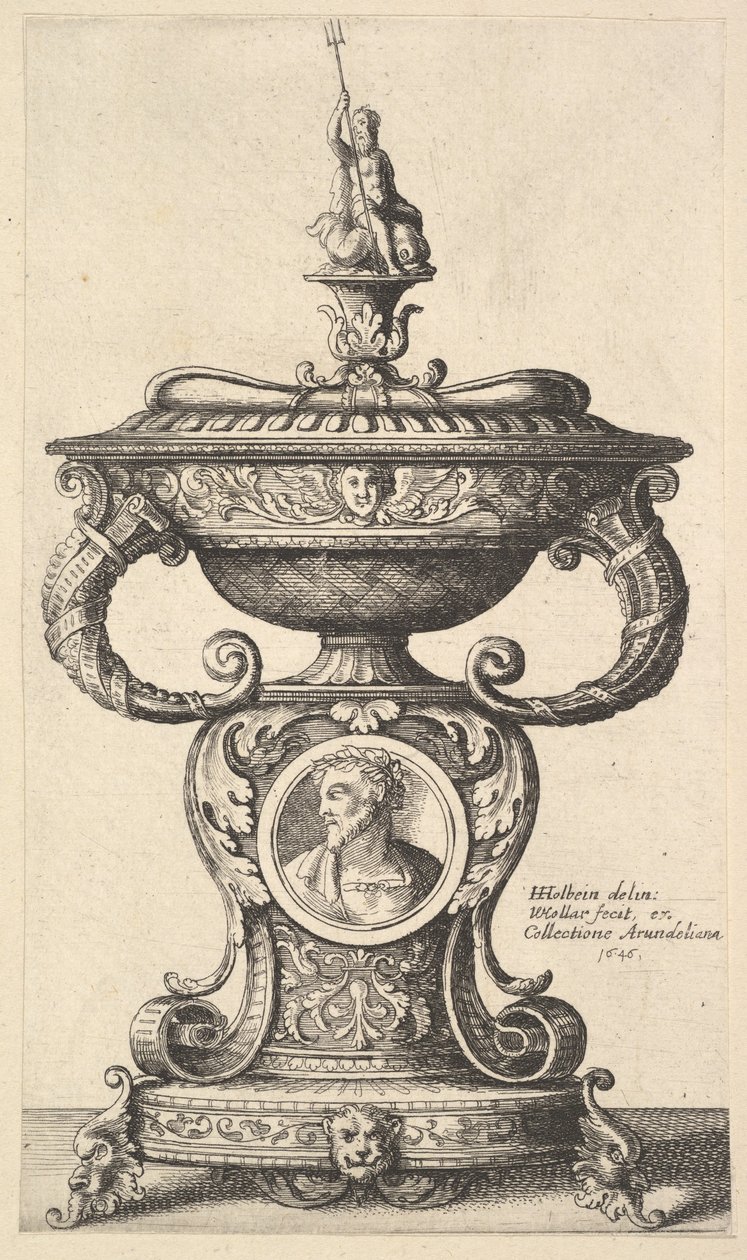 दो हैंडल कप, 1646। द्वारा Wenceslaus Hollar