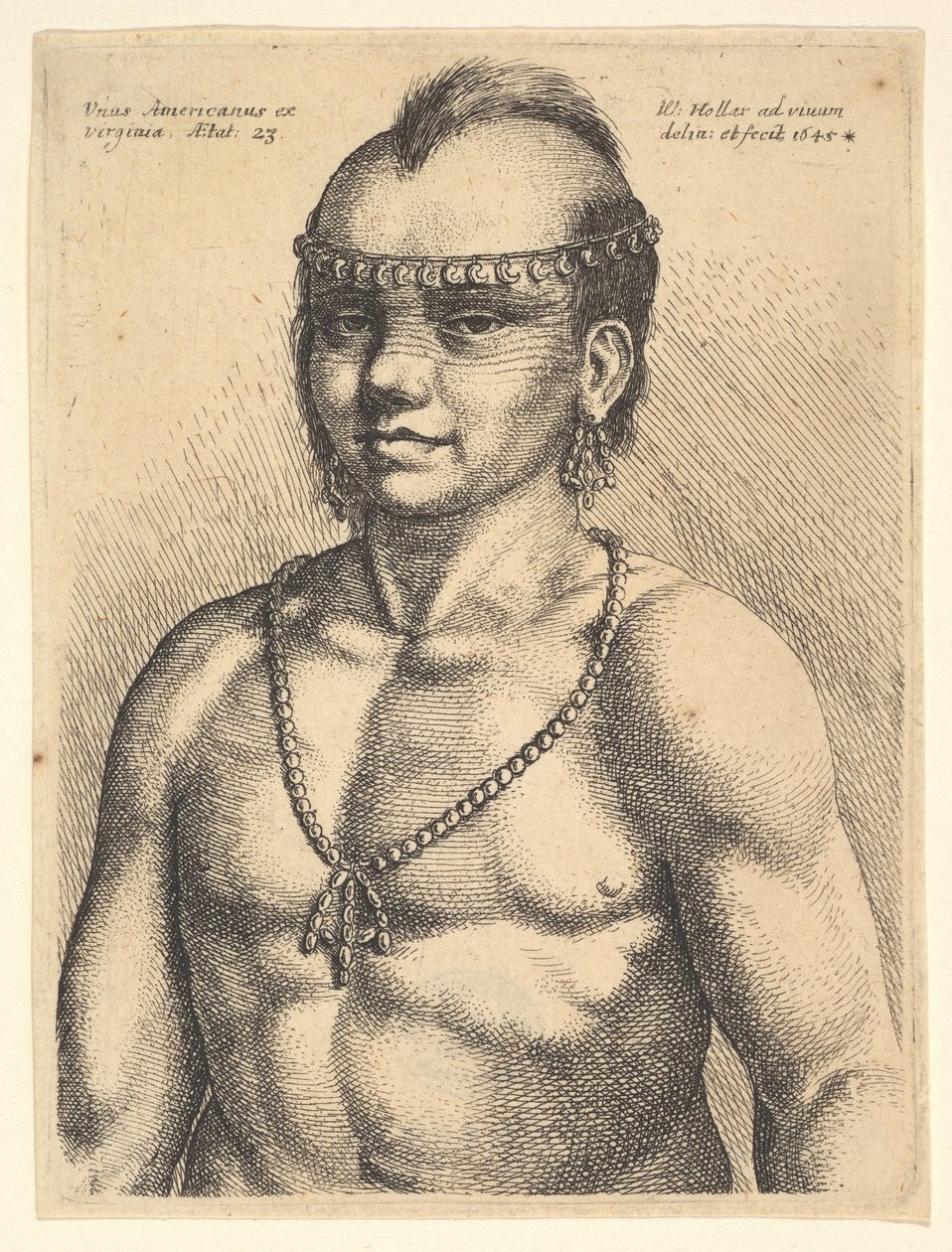 वर्जीनिया 1645 से वर्जीनिया एक अमेरिकी से एक अमेरिकी। द्वारा Wenceslaus Hollar