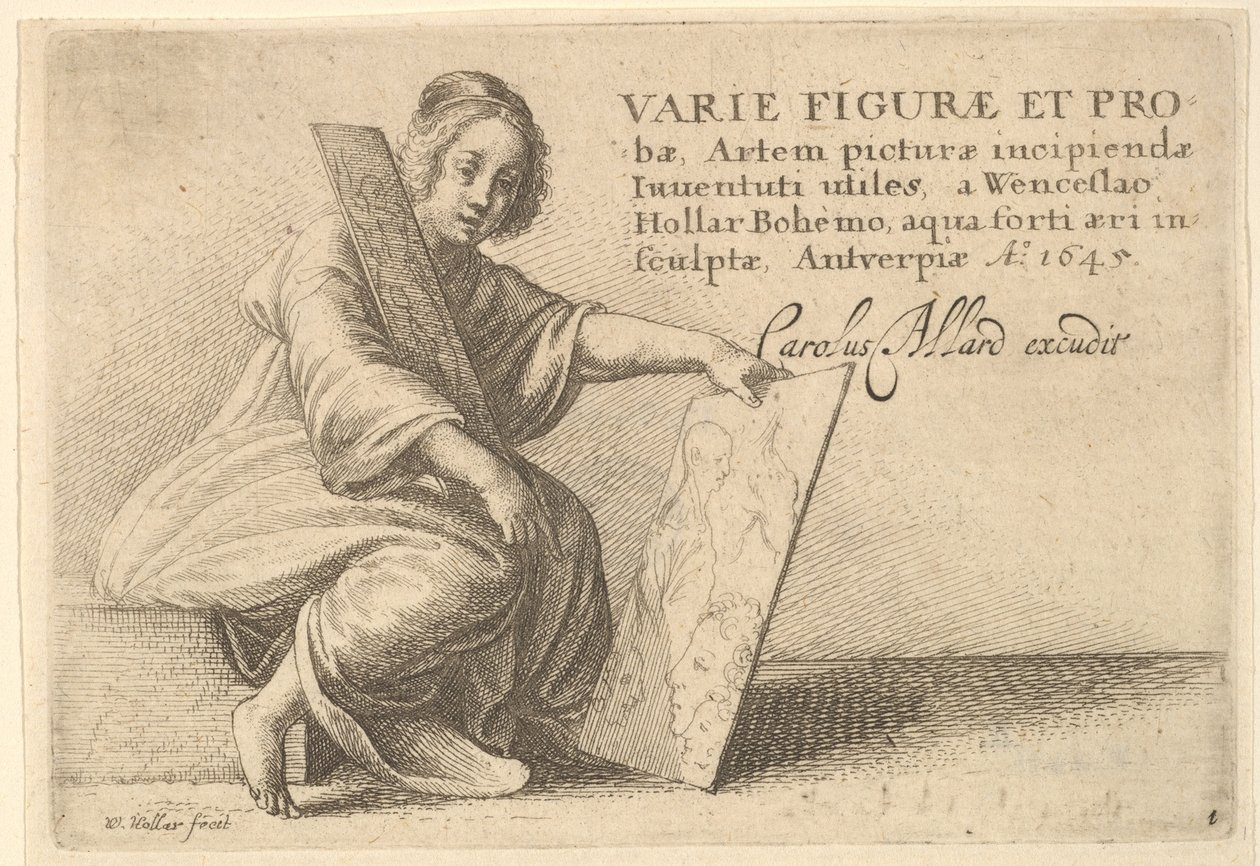 विभिन्न आकार और 1645 के आश्वासन। द्वारा Wenceslaus Hollar