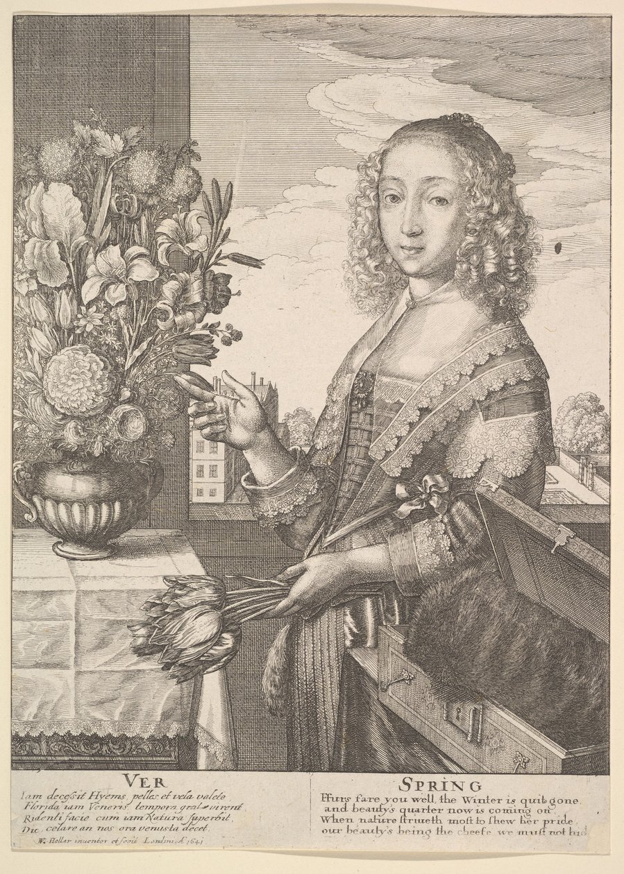 वेर - स्प्रिंग थ्री-क्वार्टर-लेंथ सीजन, 1641। द्वारा Wenceslaus Hollar