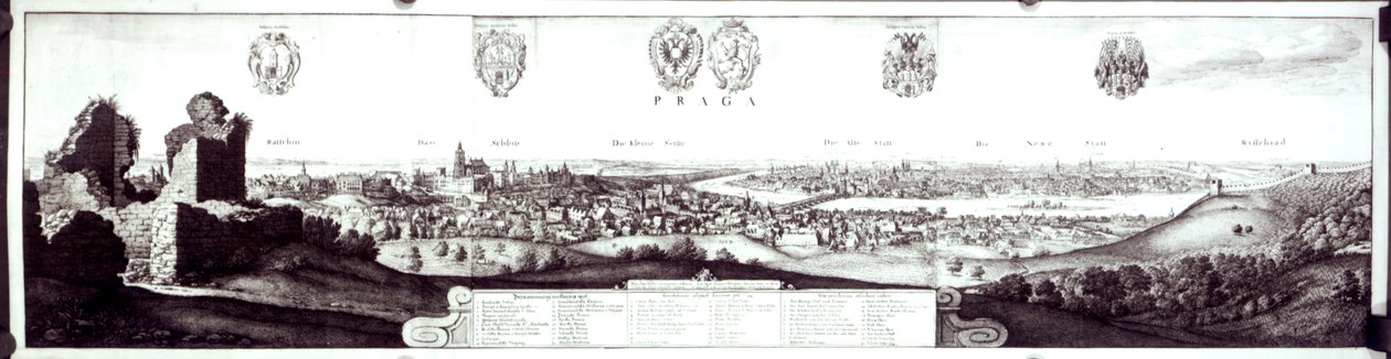 प्राग का दृश्य, 1649 द्वारा Wenceslaus Hollar