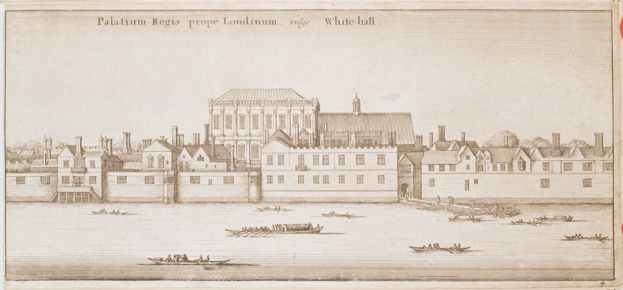 व्हाइटहॉल का दृश्य, 1645 द्वारा Wenceslaus Hollar