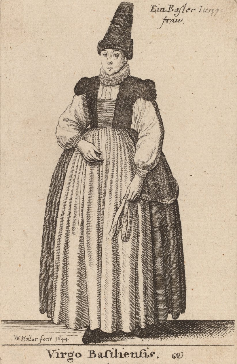 बेसल का वर्जिन, 1644। द्वारा Wenceslaus Hollar