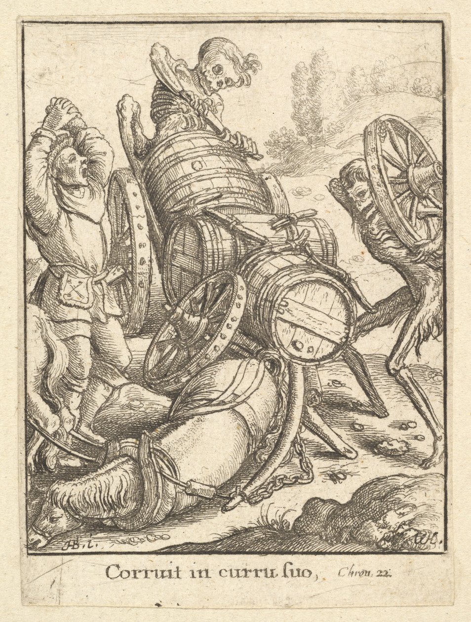 वैगनर, डांस ऑफ़ डेथ, 1651 से। द्वारा Wenceslaus Hollar