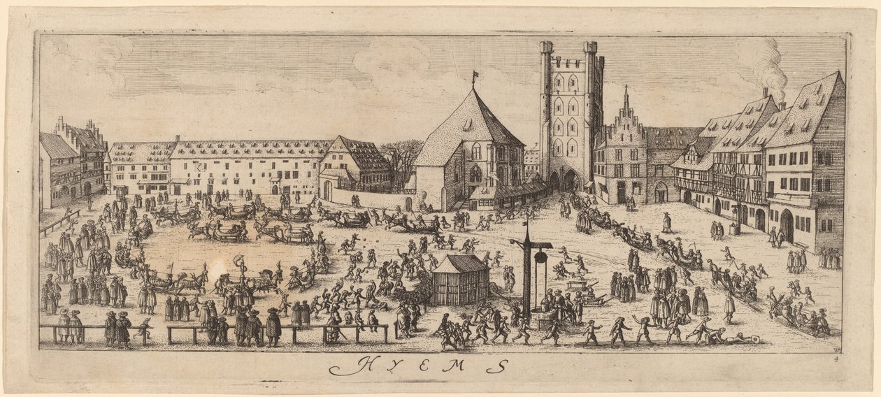 सर्दी: परेड ग्राउंड द्वारा Wenceslaus Hollar