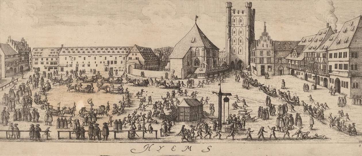 विंटर: द परेड ग्राउंड, सी। 16281629. द्वारा Wenceslaus Hollar