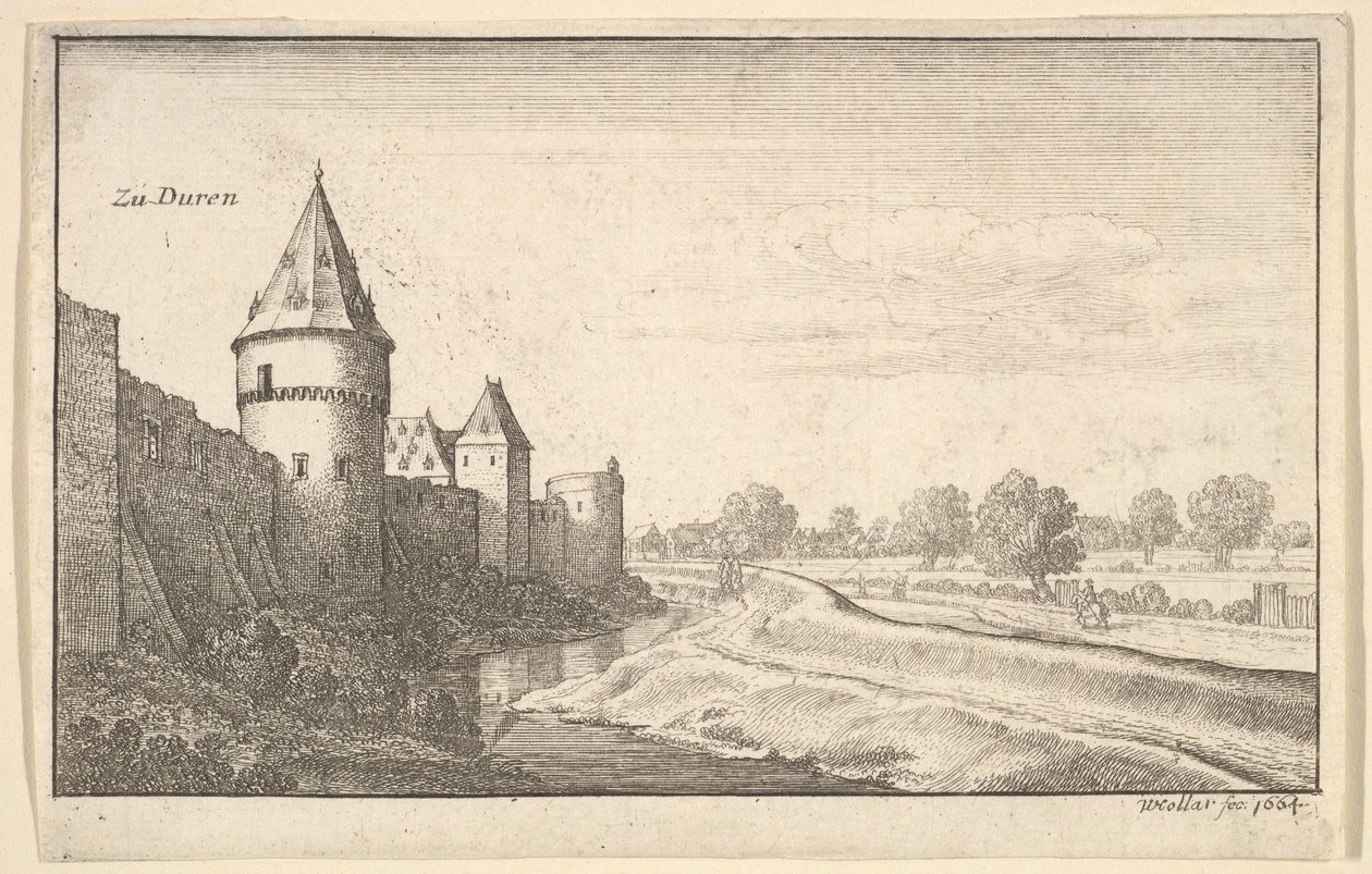डुरेन, 1664 में। द्वारा Wenceslaus Hollar