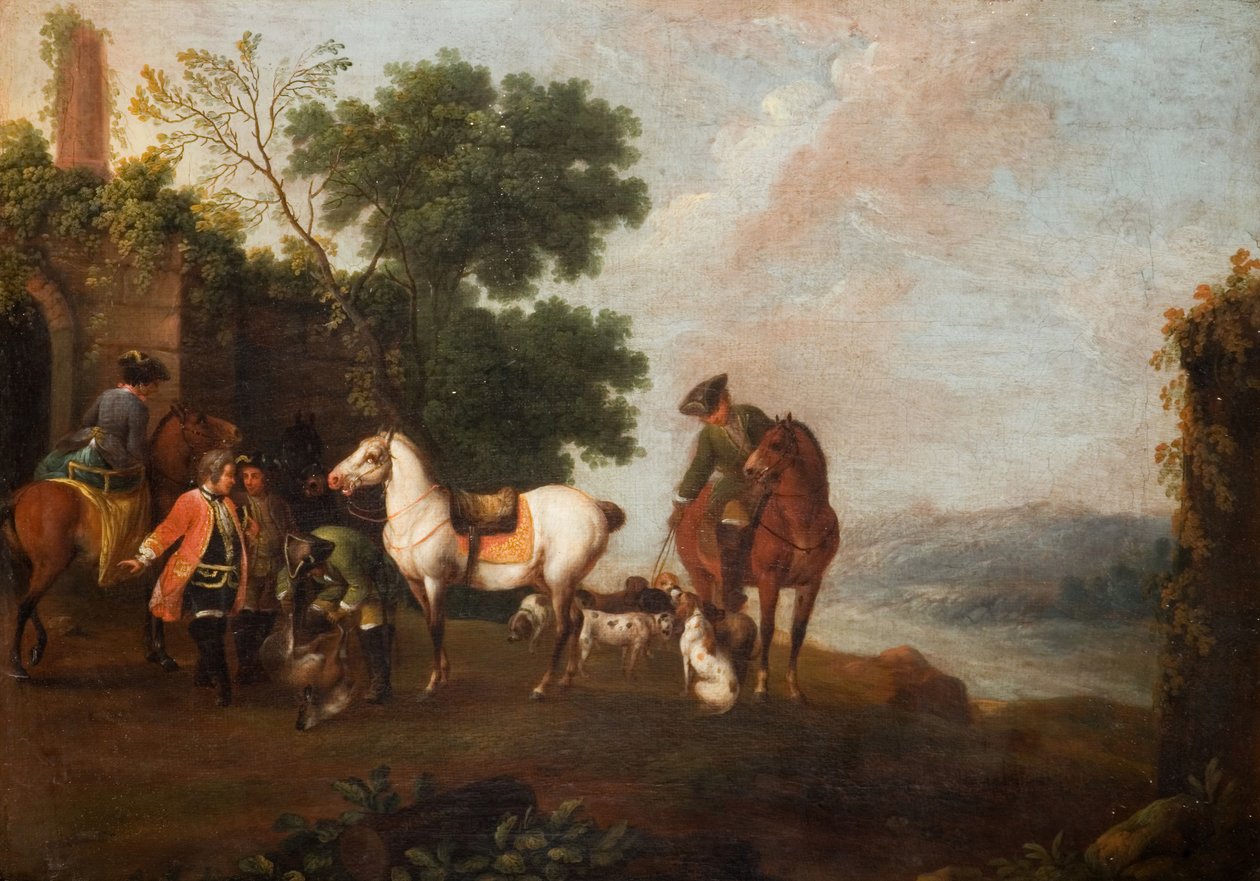 हिरण का शिकार, 1760। द्वारा वेन्ज़ेल इग्नाज प्रास्चु