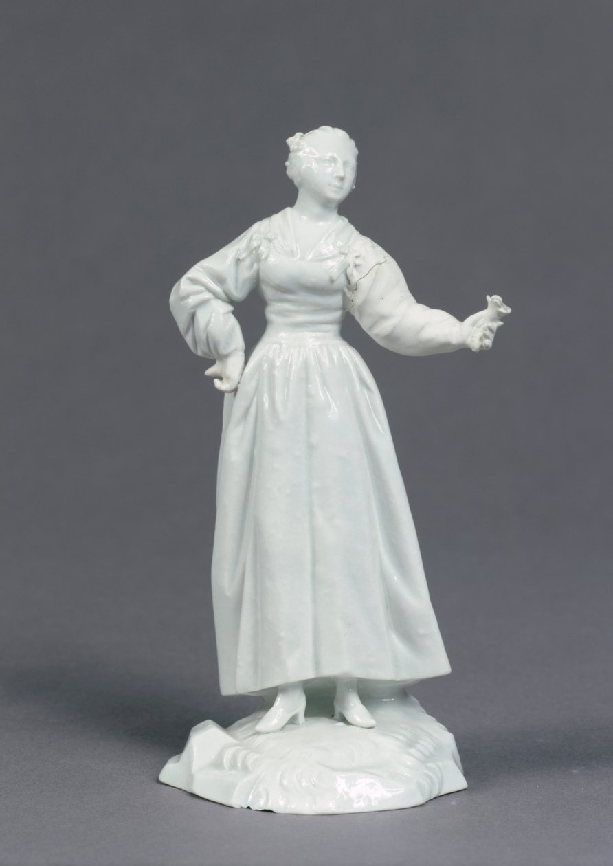 सिग्नोरिया लूसिया, समूह &39;कोमेडिया डेल&39;अर्ते&39; से, फ़ुर्स्टबिसचोइफ़िचेल फेयेंसमानुफ़ाकतुर फुल्दा द्वारा निर्मित, c.1770 (चीनी मिट्टी के बरतन) द्वारा Wenceslas नई