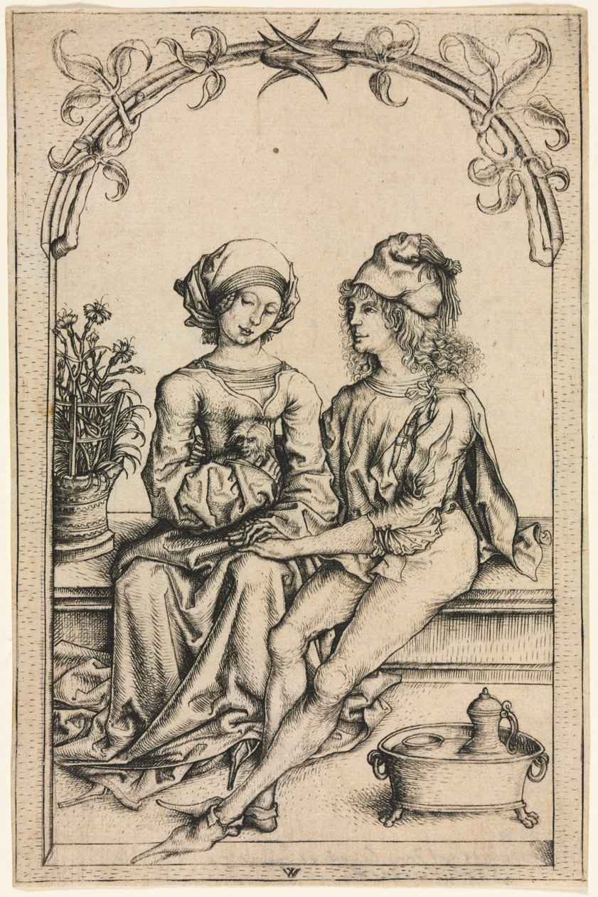 हाउसबुक मास्टर के बाद प्रेमी, c. 1490. द्वारा Olomouc . के Wenceslaus