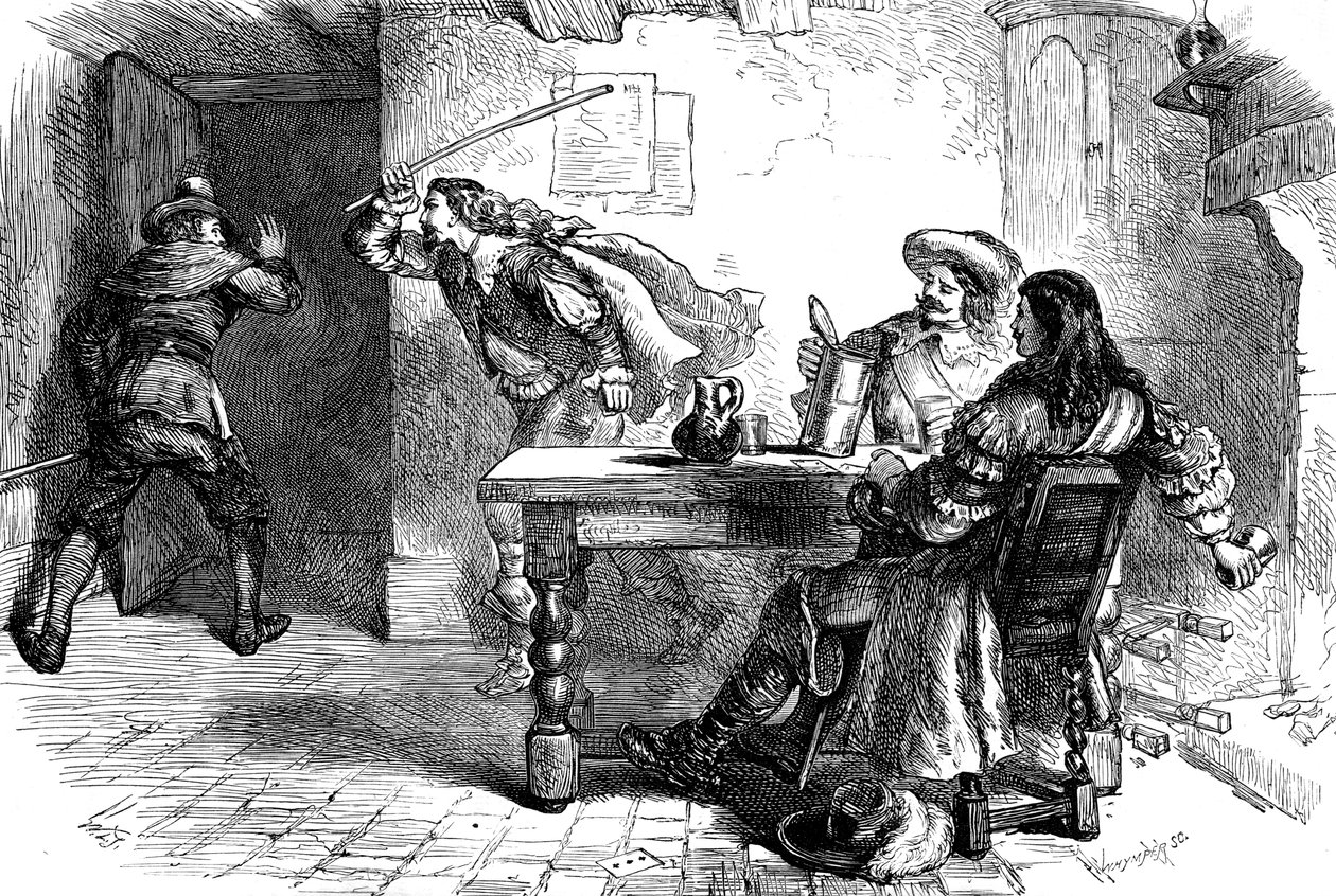 शिप टैवर्न में फ़्राकस, 17 वीं शताब्दी c1880। द्वारा Whymper