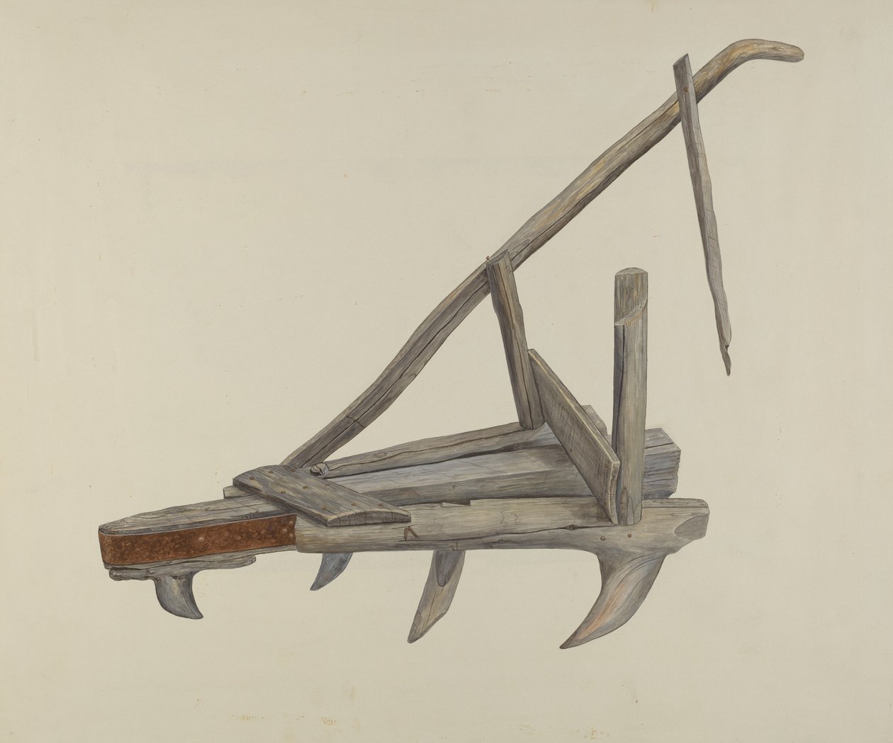 लकड़ी का हैरो या कल्टीवेटर, c. 1937. द्वारा विल्बर एम राइस