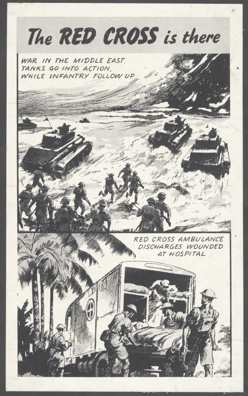 रेड क्रॉस युद्धकालीन विज्ञापन, 1940s द्वारा विल्फ्रेड फ्रायर