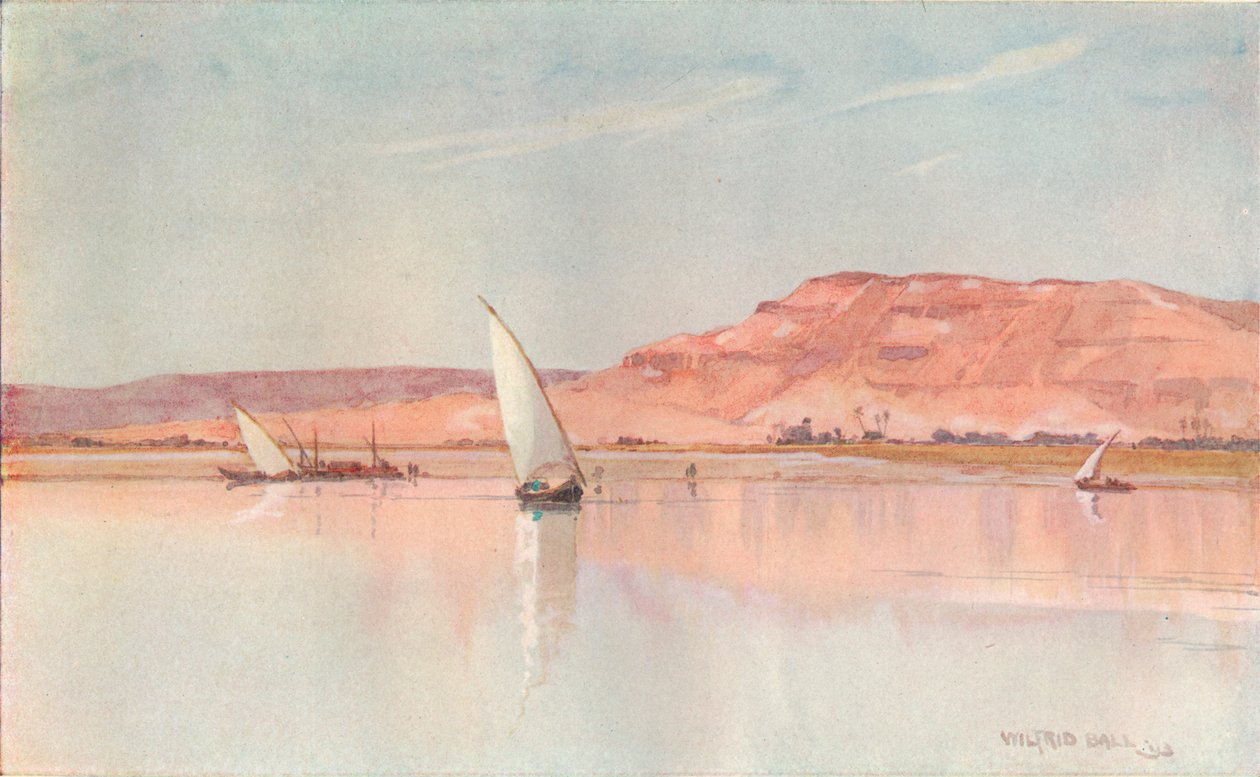नील नदी पर, c1900 द्वारा विलफ्रेड विलियम्स बॉल