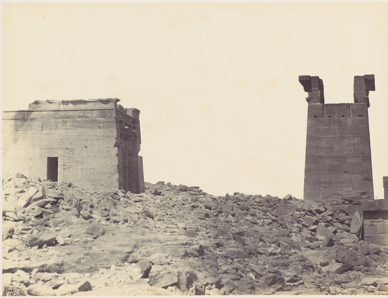 टेंपल डी डांडौर एन नुबी, 1860 का दशक। द्वारा विल्हेम हैमरस्मिट