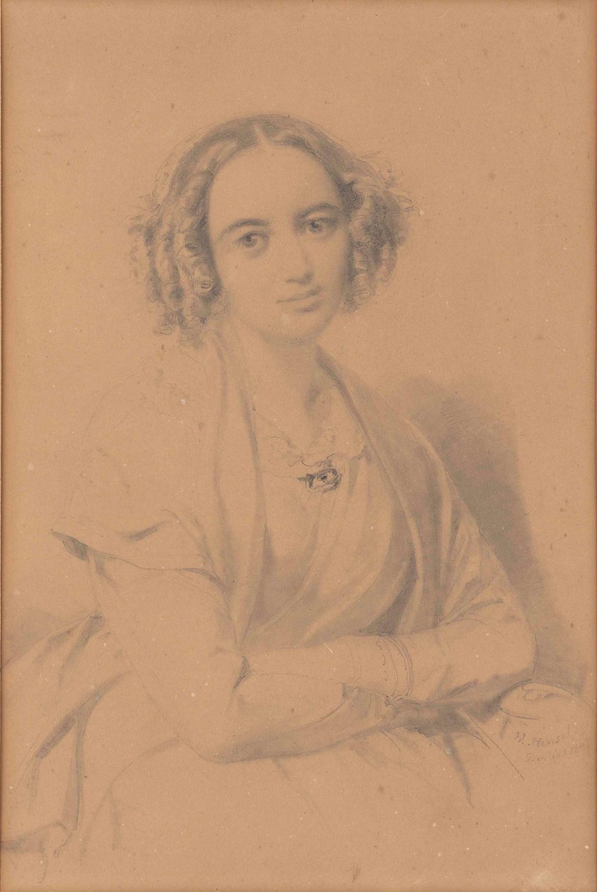 संगीतकार फैनी हेंसेल नी मेंडेलसोहन 1805-1847, 1847 का चित्रण। द्वारा विल्हेम हेंसल