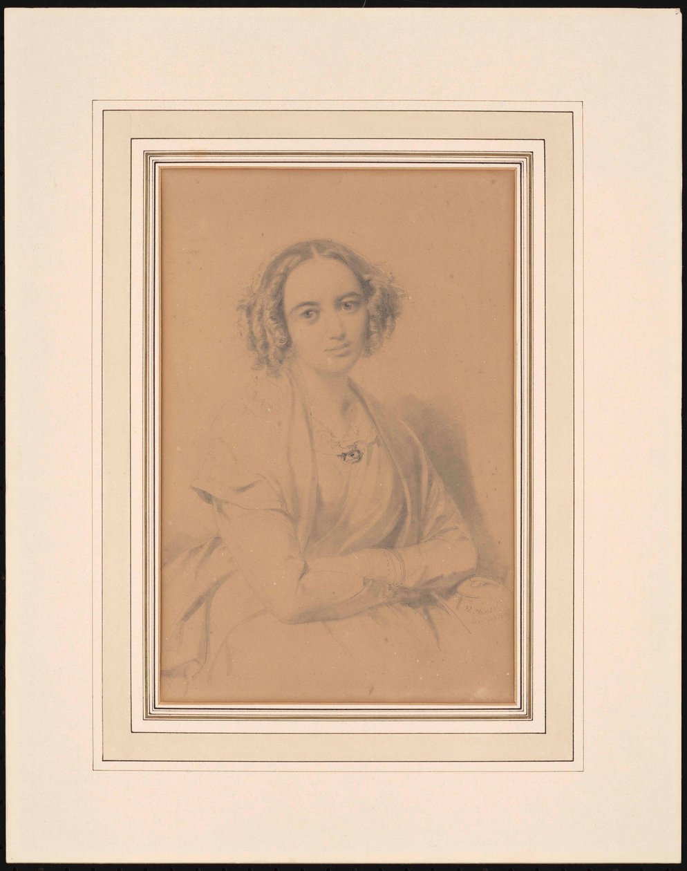 संगीतकार फैनी हेंसेल नी मेंडेलसोहन 1805-1847, 1847 का चित्रण। द्वारा विल्हेम हेंसल