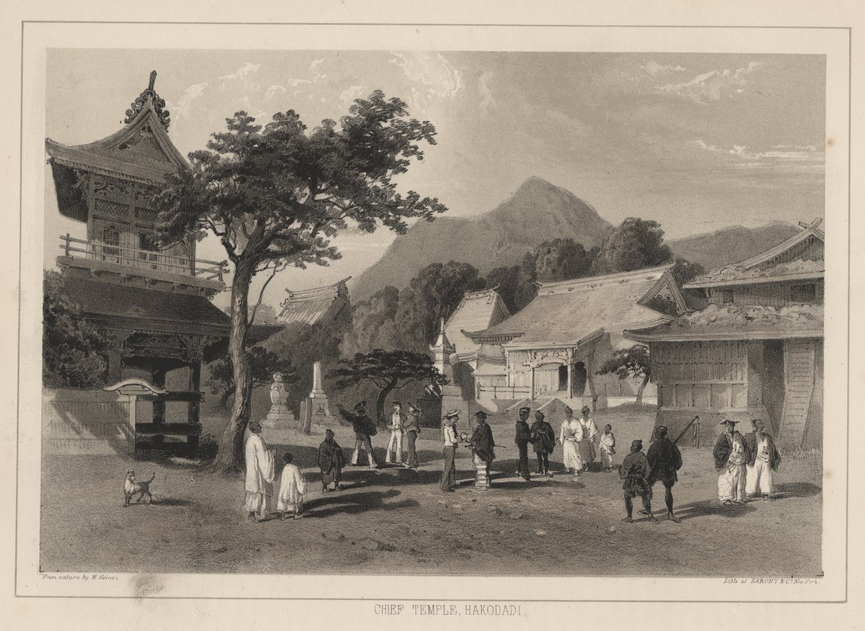 मुख्य मंदिर, हकोदादी, 1855 द्वारा विल्हेम जोसेफ हेन