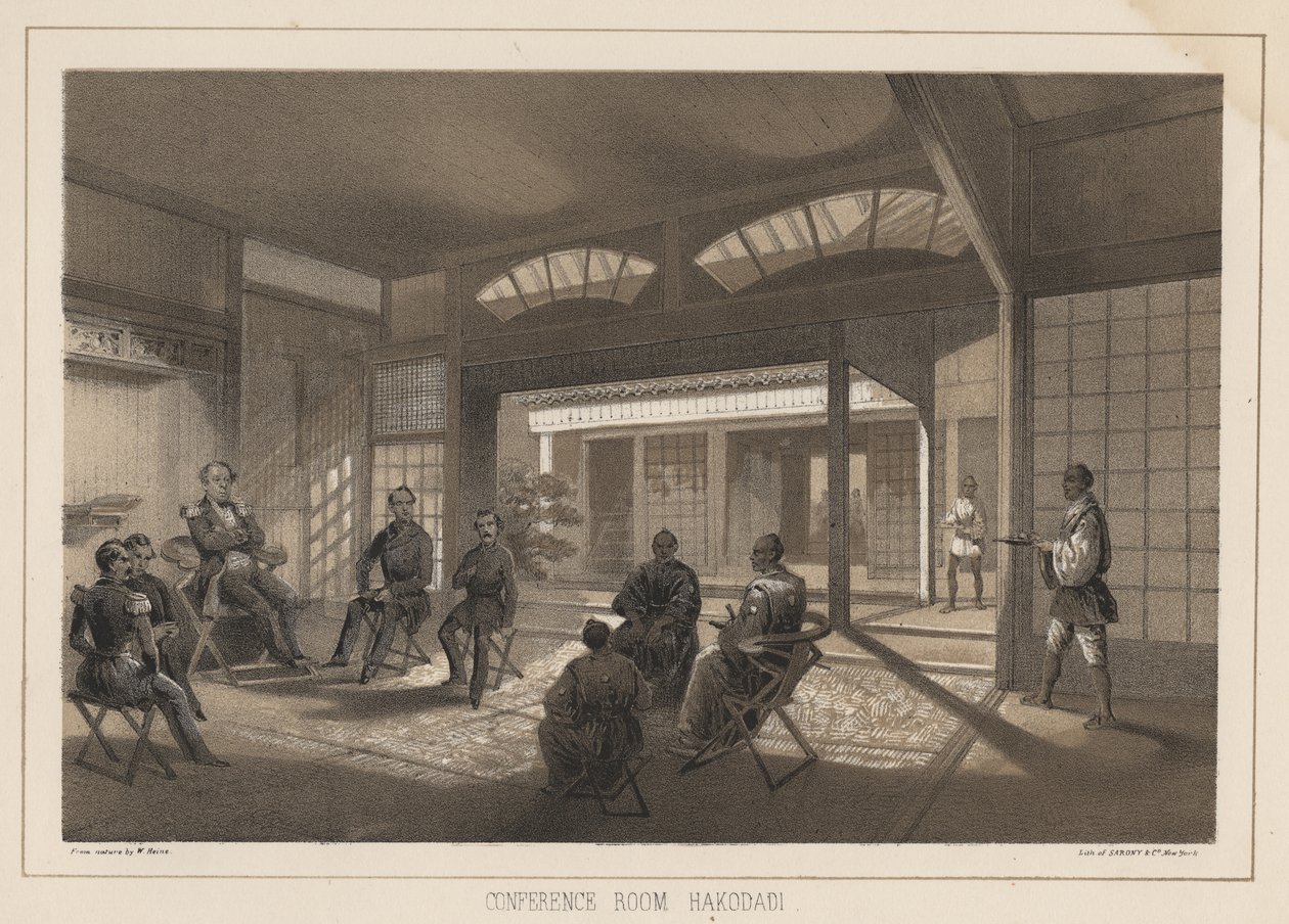सम्मेलन कक्ष, हकोदादी, 1855 द्वारा विल्हेम जोसेफ हेन