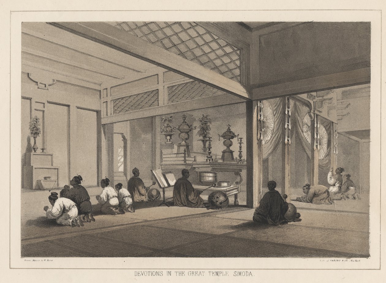 महान मंदिर, सिमोडा, 1855 में भक्ति द्वारा विल्हेम जोसेफ हेन