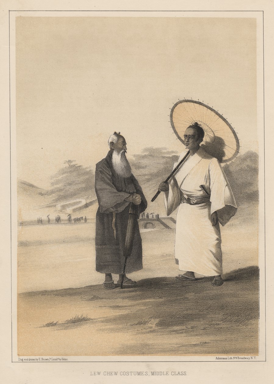 ल्यू च्यू कॉस्टयूम, मिडिल क्लास, 1855 द्वारा विल्हेम जोसेफ हेन