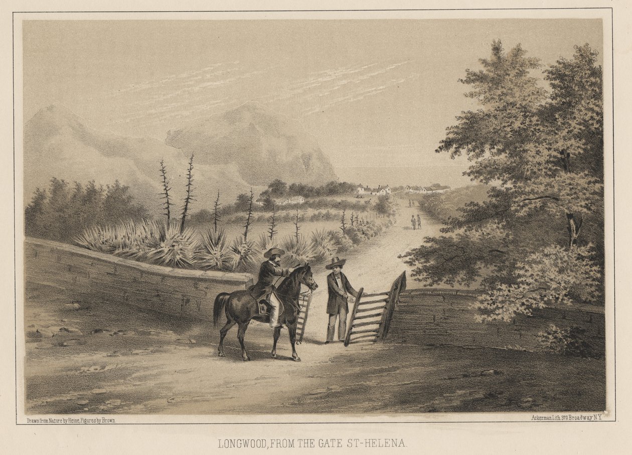 लोंगवुड, द गेट, सेंट हेलेना, 1855 से द्वारा विल्हेम जोसेफ हेन