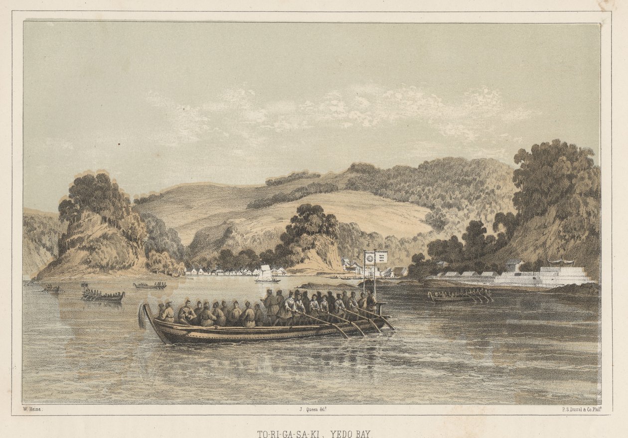टू-री-गा-सा-की, येदो बे, 1855 द्वारा विल्हेम जोसेफ हेन