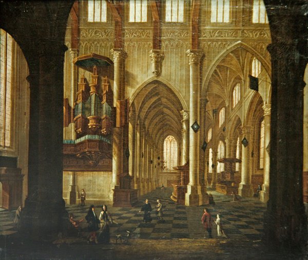 चर्च इंटीरियर, c.1660 (कैनवास पर तेल) द्वारा विल्हेम वैन एरेनबर्ग