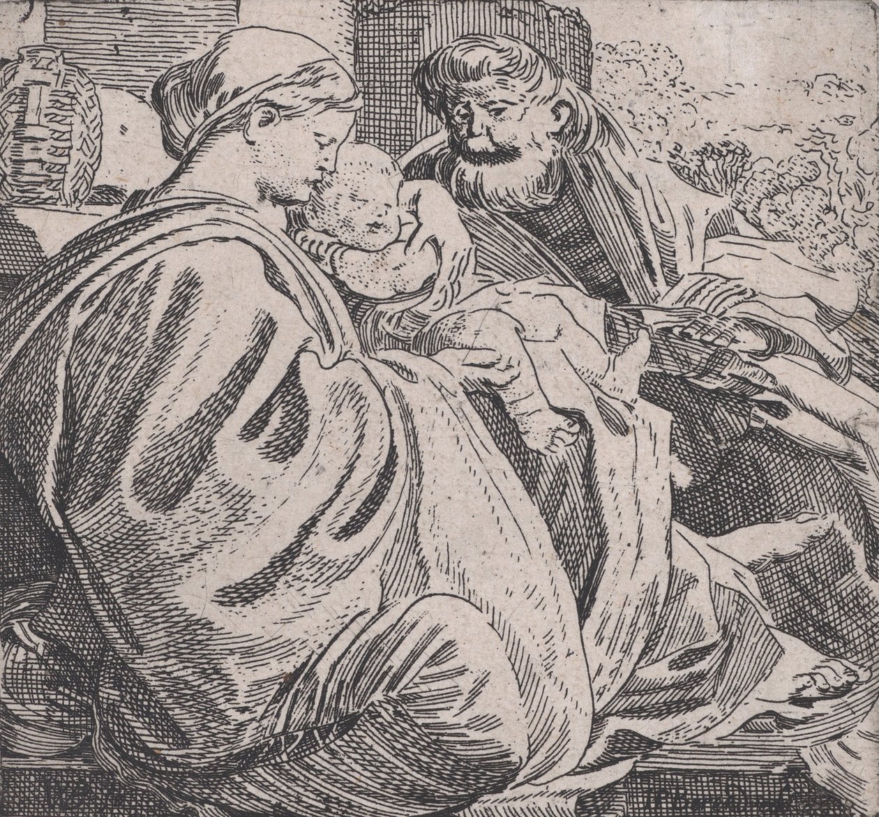 पवित्र परिवार आराम कर रहा है, सीए। 1615. द्वारा विलेम पीटर्ज़। बायटेवेच