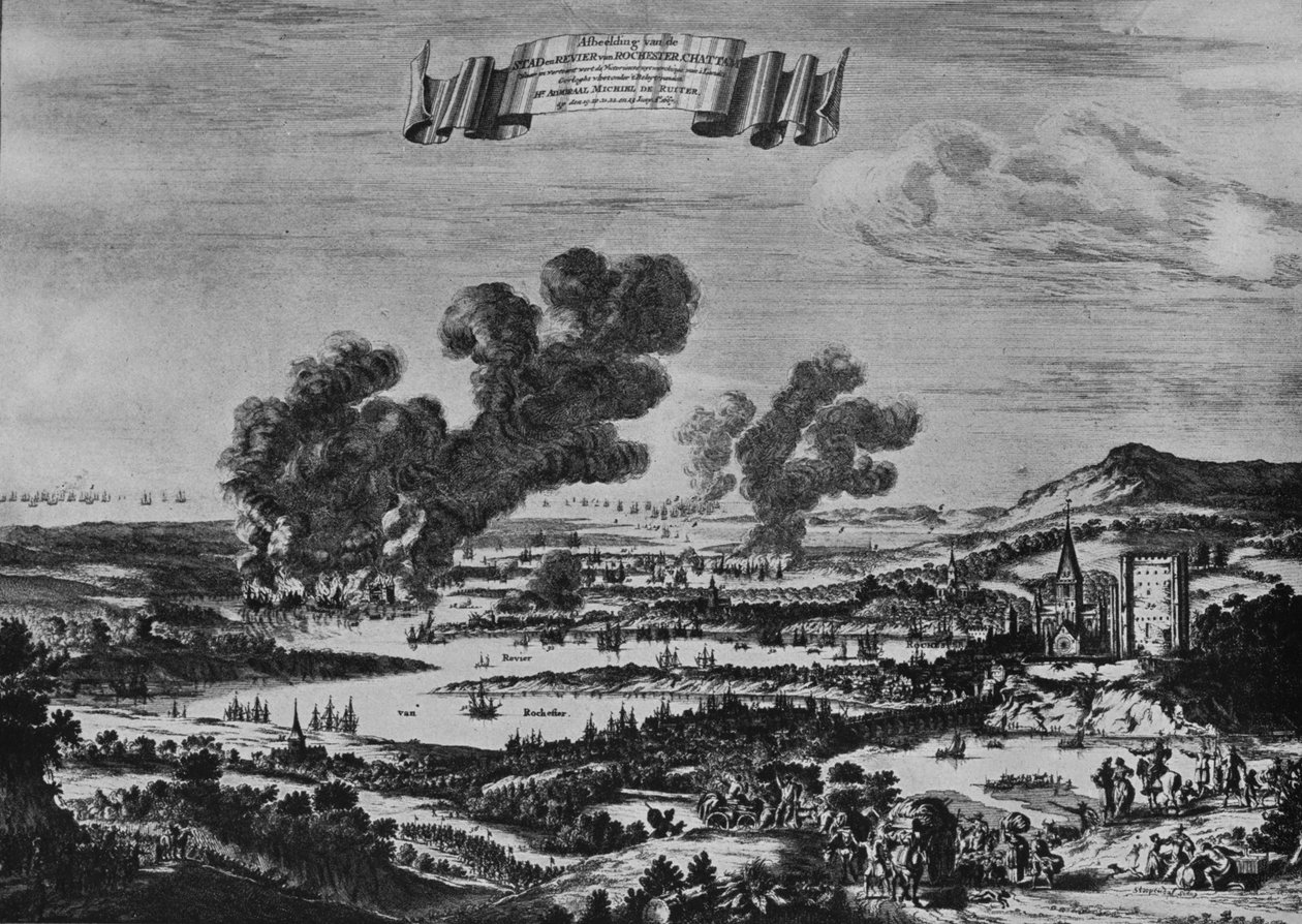 हॉलैंड्स टेम्स पर छापा, c1668 द्वारा विलेम स्केल्सिंक
