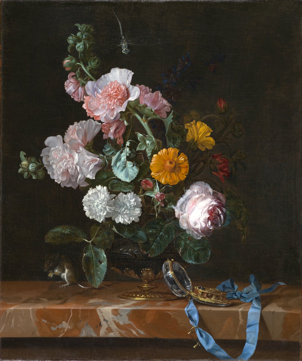 वनितास फ्लावर स्टिल लाइफ, c.1656-1657 (कैनवास पर तेल) द्वारा विलेम वैन एलेस्ट