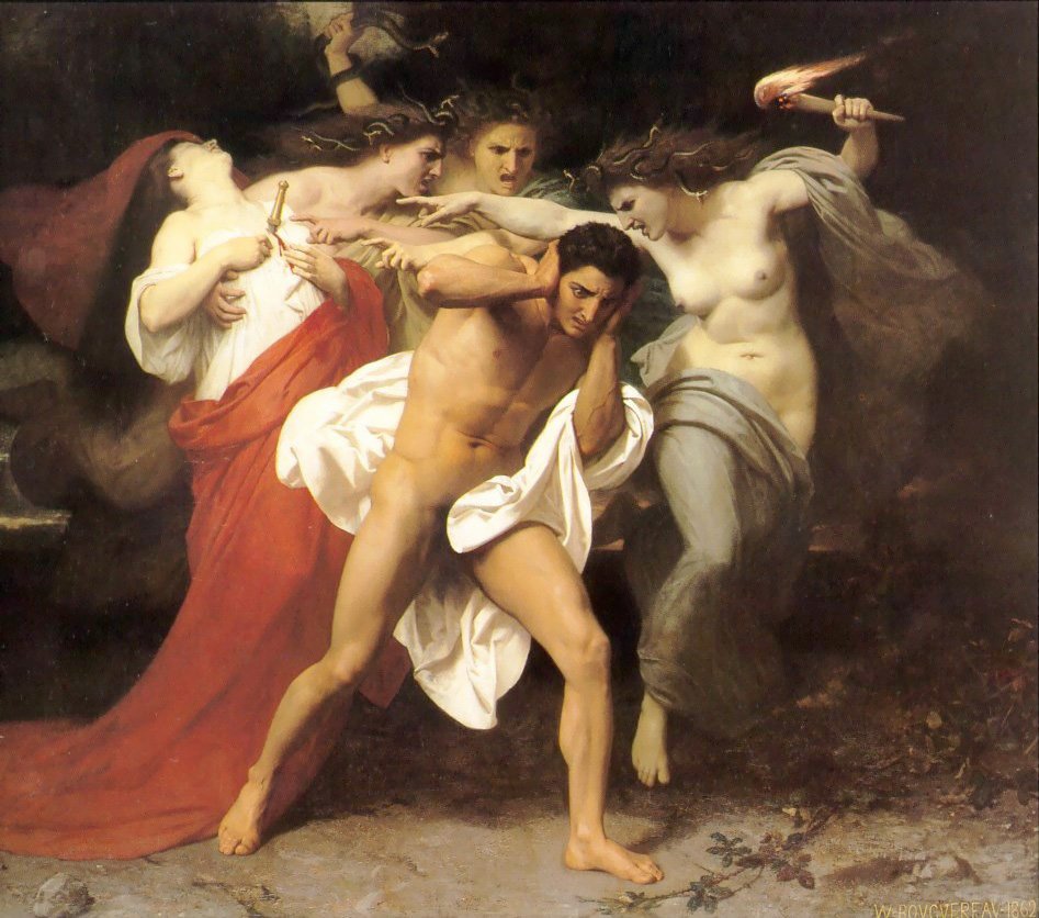 Orestes का पछतावा द्वारा विलियम एडोल्फ ब्यूगेरियो