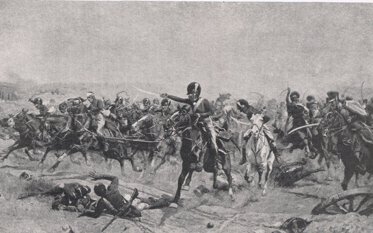 5 मई, 1811 को फ्युंटेस डी ओनोरो में नॉर्मन रामसे, कैसल, लंदन द्वारा प्रकाशित &39;ब्रिटिश बैटल ऑन लैंड एंड सी&39; का चित्रण, c.1910 द्वारा विलियम बार्न्स ऊन