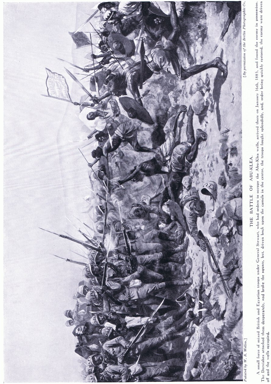 अबू-क्लीया की लड़ाई 16 जनवरी, 1885 ई।, C.1920 द्वारा विलियम बार्न्स ऊन