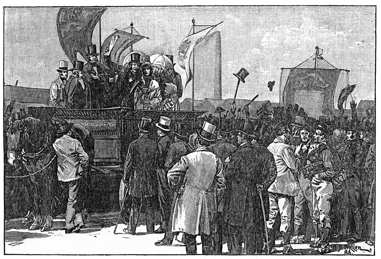 केनिंगटन कॉमन पर चार्टिस्ट प्रदर्शन, 10 अप्रैल 1848, 1886 द्वारा विलियम बार्न्स ऊन