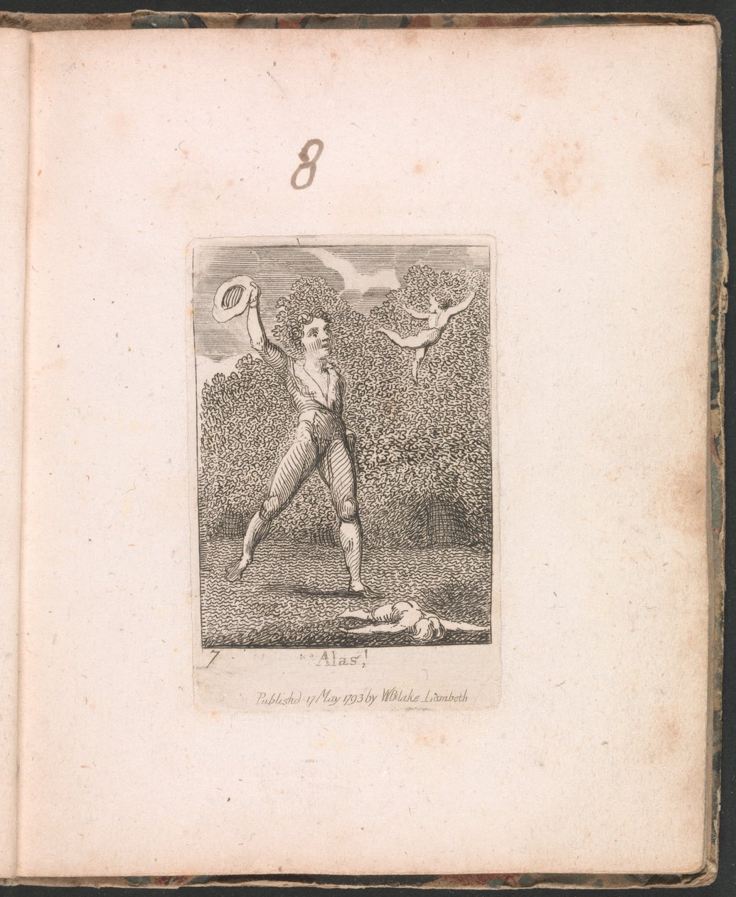 काश, प्लेट 9 फॉर चिल्ड्रन। स्वर्ग के द्वार, 1793 द्वारा विलियम ब्लेक