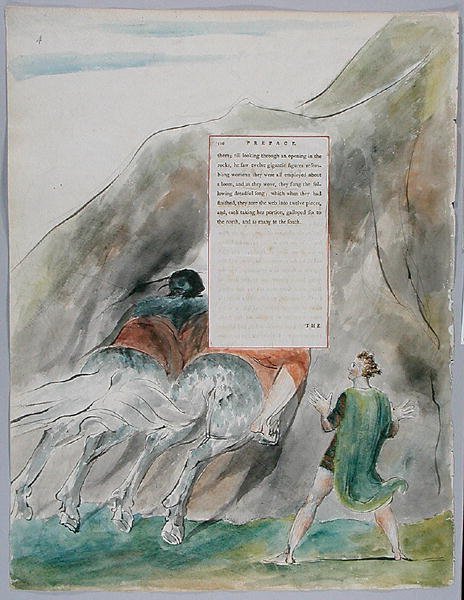 द फेटल सिस्टर्स, The Poems of Thomas Grey, 7097-98 से डिजाइन (कागज पर कलम और स्याही के साथ) द्वारा विलियम ब्लेक