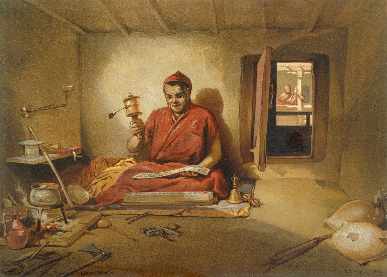 एक बौद्ध भिक्षु, &39;इंडिया प्राचीन और आधुनिक&39;, 1867 से द्वारा विलियम क्रीमिया सिम्पसन