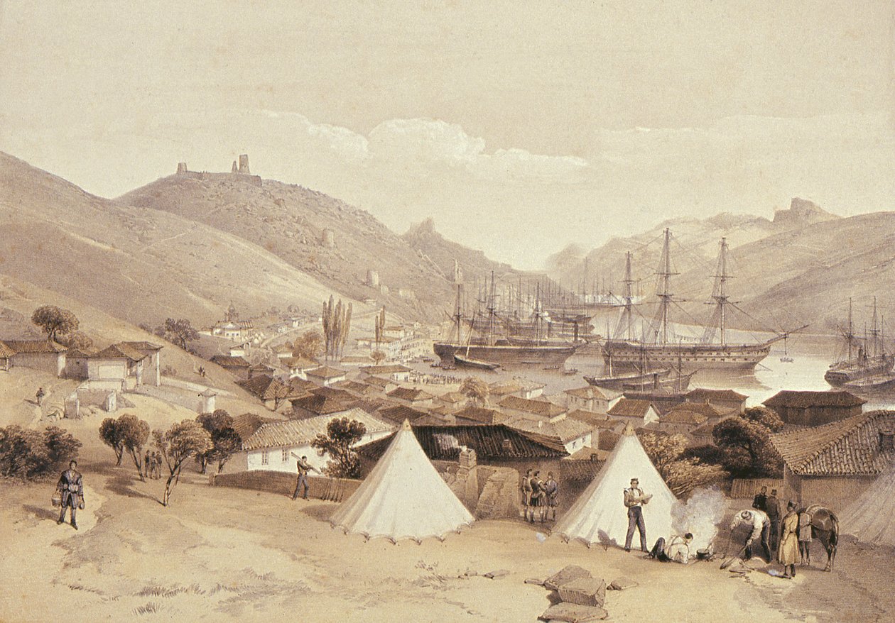 1855 में बालकुलवा समुद्र की ओर देख रहा था द्वारा विलियम क्रीमिया सिम्पसन