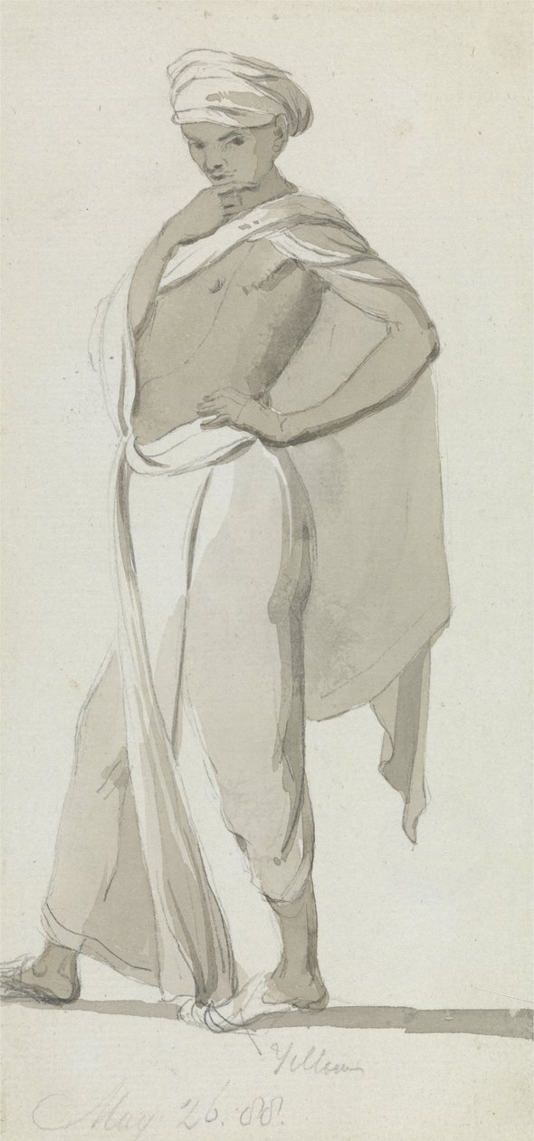 ए यंग इंडियन, c.1788 (पेपर पर ग्रेफाइट से अधिक) द्वारा विलियम डेनियल