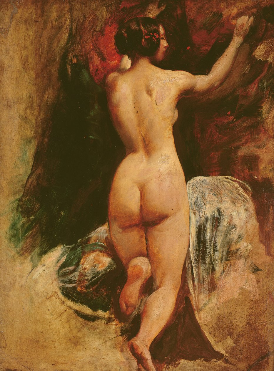 पीछे से देखी गई महिला नग्न, c.1835-40 द्वारा विलियम ईटीटी