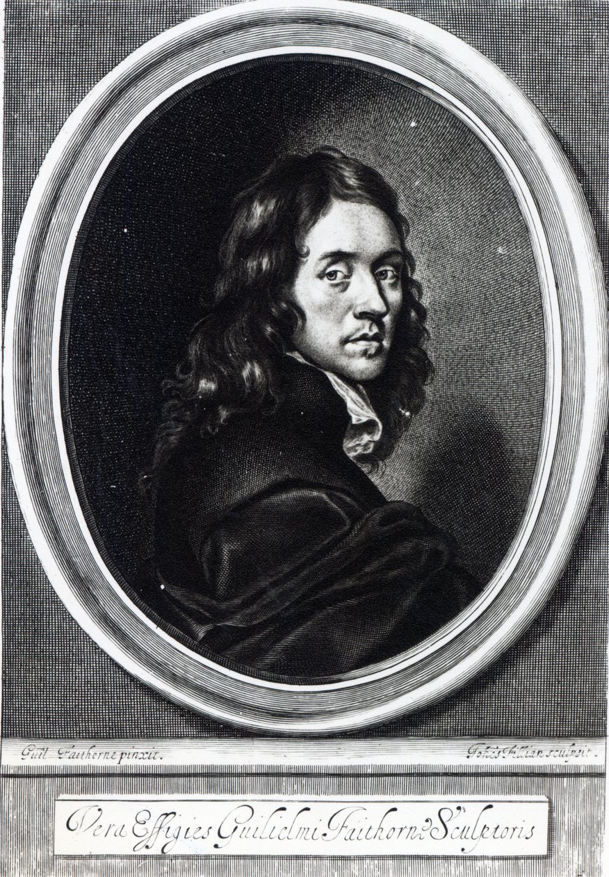 जॉन फ़िलियन (fl.1658-80), c.1658-70 द्वारा उत्कीर्ण स्व चित्र द्वारा विलियम फेथोर्न