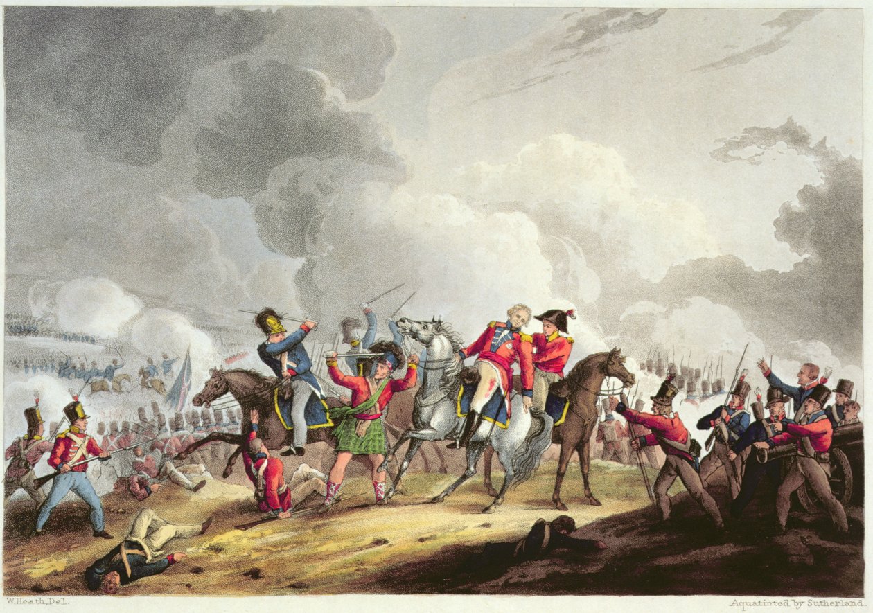 जेम्स जेन्किन्स द्वारा थॉमस शेखरलैंड (bc1785) द्वारा उकेरी गई &39;द ग्रेट ब्रिटेन की एचीवर्स अचीवमेंट्स एंड द 1717 से 1815 तक&39; सर राल्फ अबरक्रॉम्बी (1734-1801) की मृत्यु, 21 मार्च 1801 को द्वारा विलियम हीथ