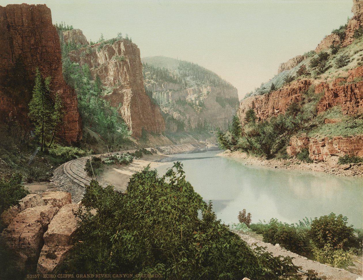 इको क्लिफ्स, ग्रांड रिवर कैनियन, कोलोराडो, c.1880 द्वारा विलियम हेनरी जैक्सन