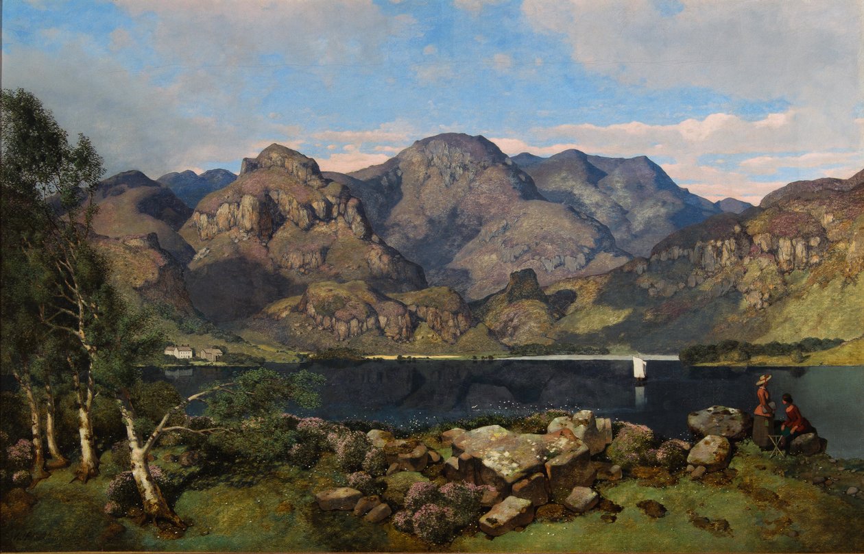 Derwentwater, Borrowdale, 1855 की ओर देख रहा है द्वारा विलियम जेम्स ब्लैकलॉक