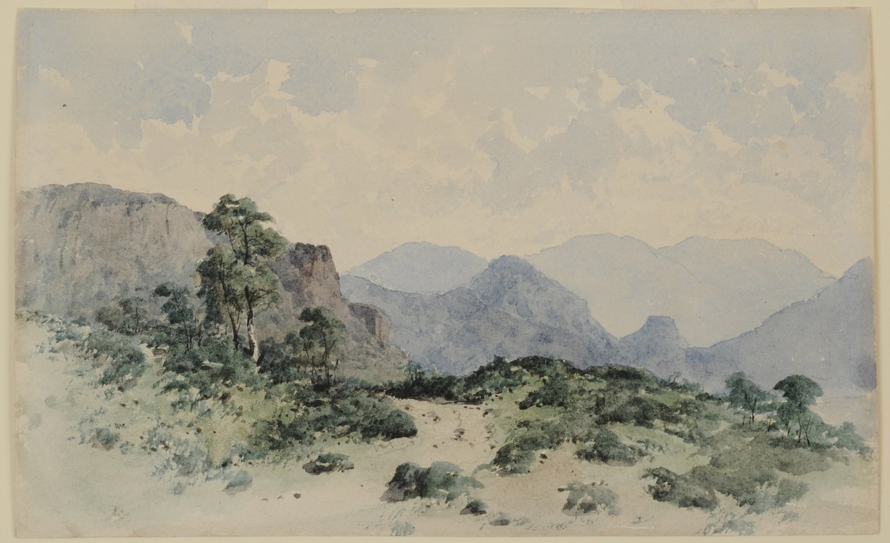 लेक डिस्ट्रिक्ट फ़ेल्स, बॉरोर्डेल, 1840-58 (कागज पर wc) द्वारा विलियम जेम्स ब्लैकलॉक