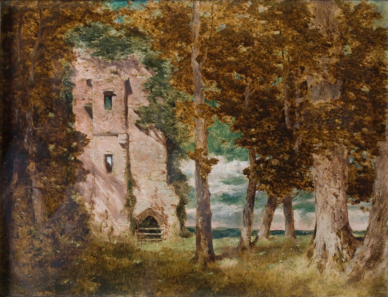 किर्कोस्वल्ड कैसल, कंबरलैंड, 1854 के खंडहर द्वारा विलियम जेम्स ब्लैकलॉक
