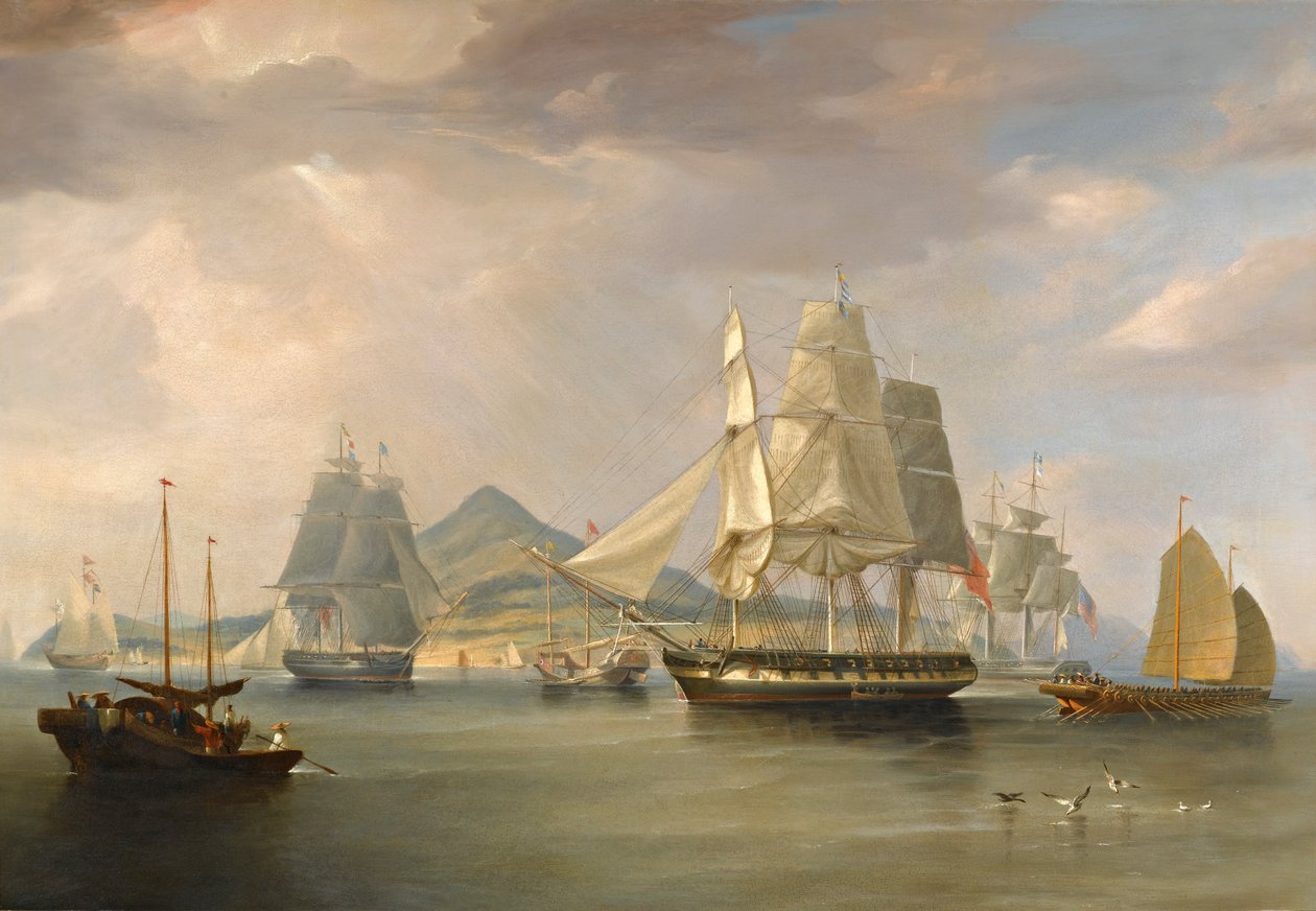 चीन, 1824 में लिंटिन में अफीम के जहाज द्वारा विलियम जॉन Huggins