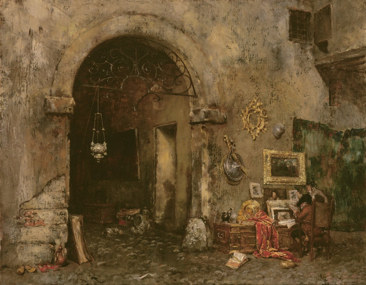 एंटीकरी शॉप, 1879 द्वारा विलियम मेरिट चेज़