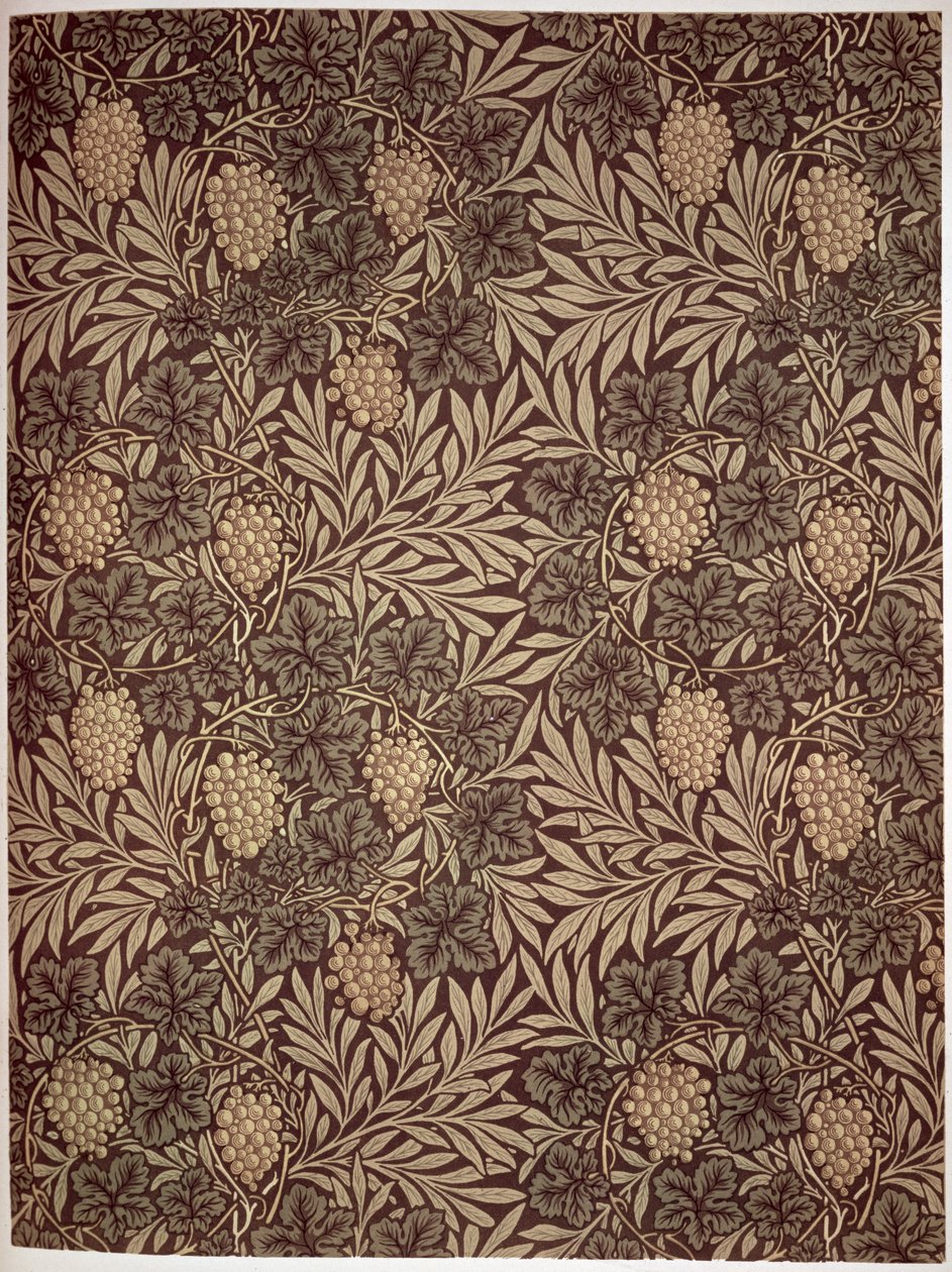 &39;वाइन&39; वॉलपेपर डिज़ाइन, 1873 द्वारा विलियम मॉरिस